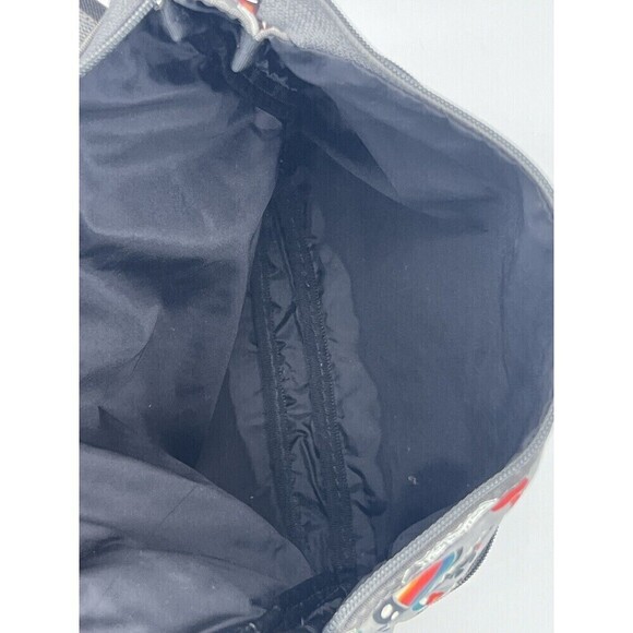 Lesportsac Travel Crossbody 3 Zip Front Pockets  Robot Retro Print Shoulder Bag - Picture 11 of 15